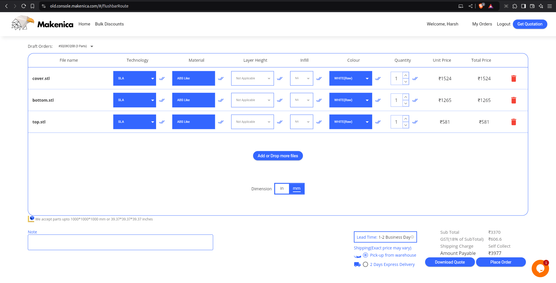 Makencia Console 2.0 - Edit Quote