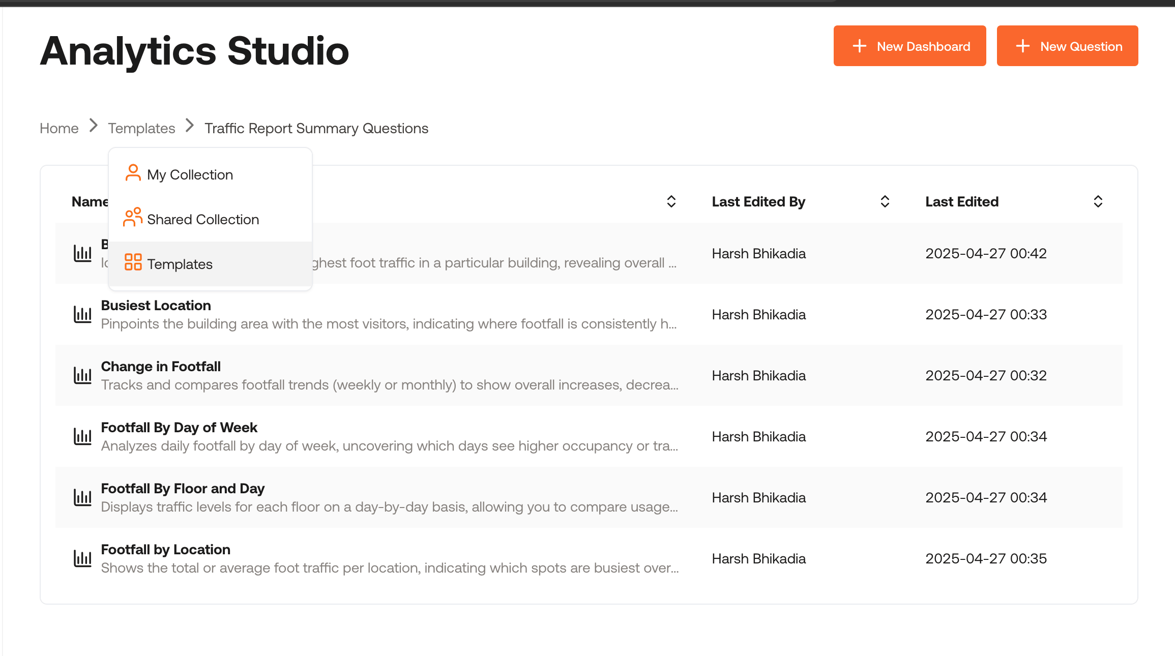 Analytics Studio - Collection