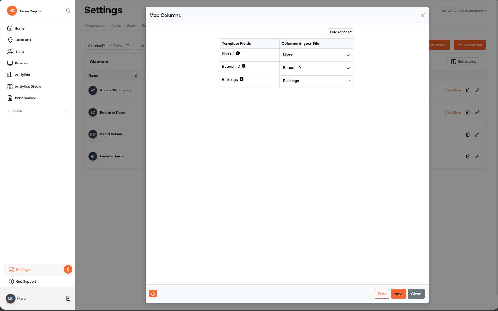 Import - Map Columns